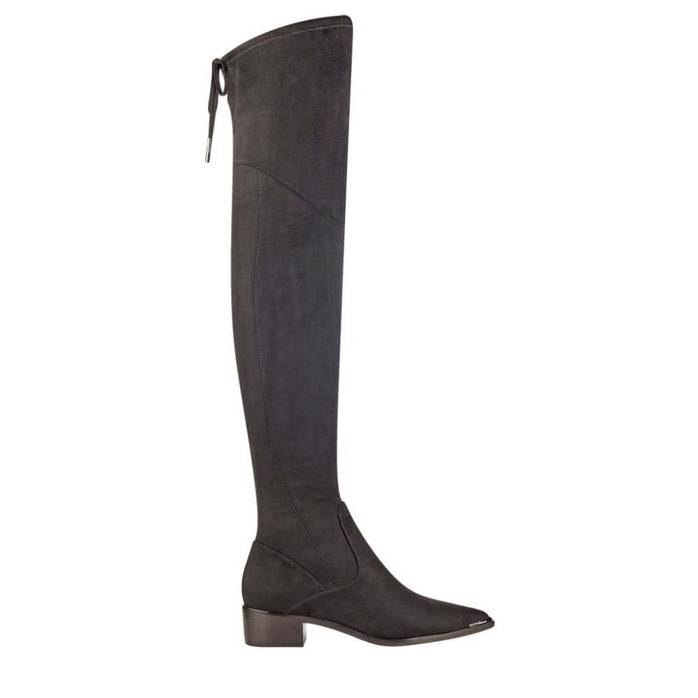 Marc Fisher Over-the-Knee Suede Boots in Charcoal